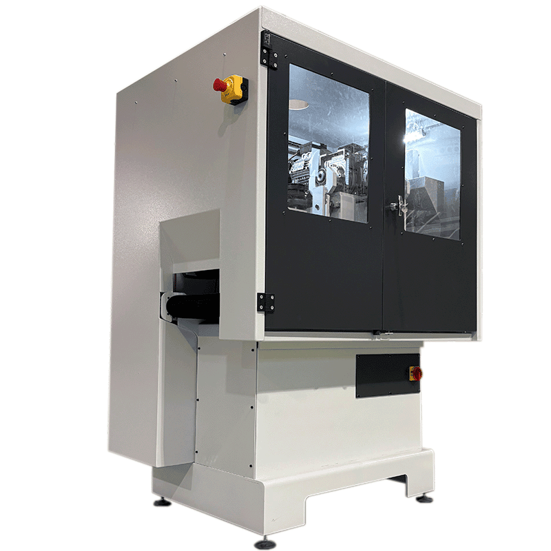 Rotor cup brushing machine cabin web